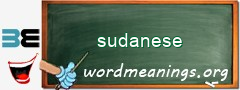 WordMeaning blackboard for sudanese